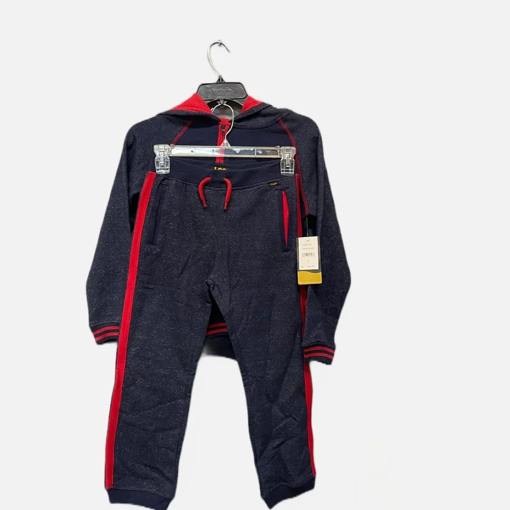 NWT! NWT!Lee Boys' 2-Piece Sweatsuit Pants Set - Dark Blue‎ Small